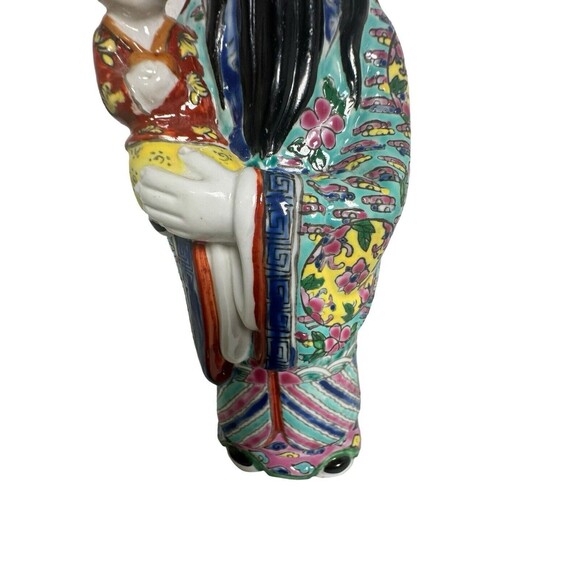 Antique Chinese Famille Rose Porcelain Shao Lao- God Of Longevity- Signed- Read - Picture 6 of 16